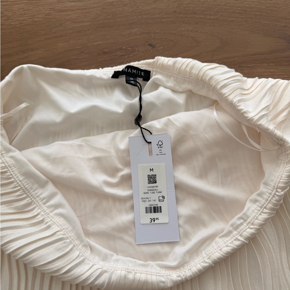 Dynamite Cream Textured strapless top - Picture 2 of 2